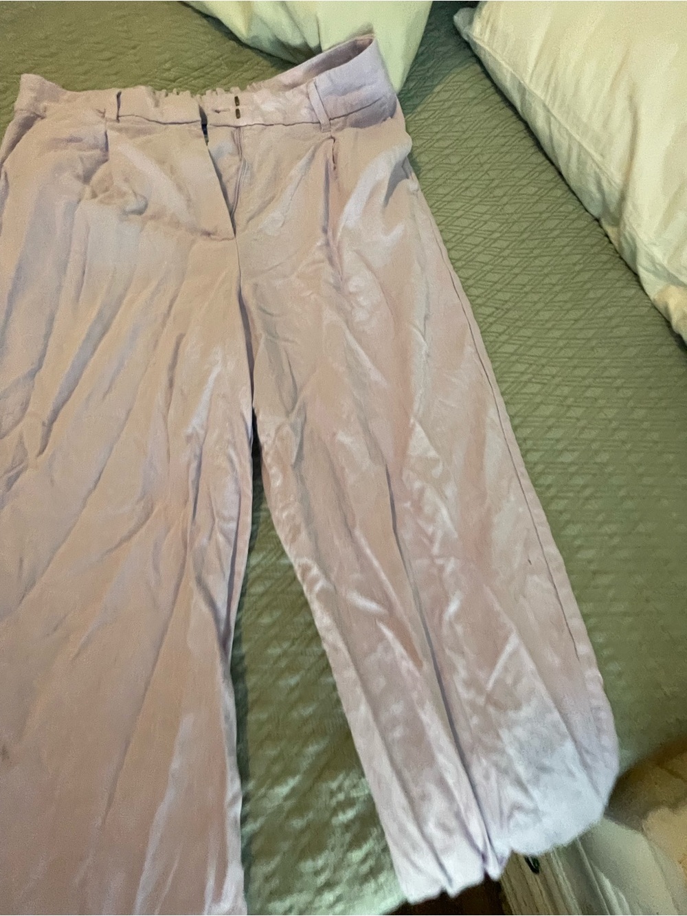 Old Navy Tall Wide-Leg Women’s Linen Pants in Light Lavender
